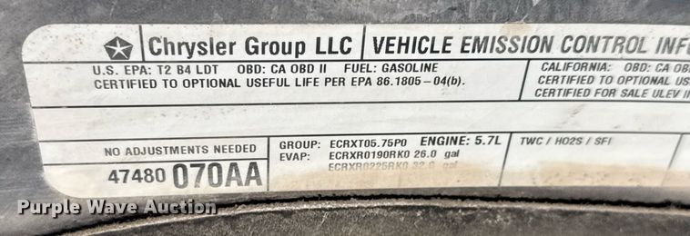 image for item EQ1254 2014 Dodge Ram 1500 Crew Cab pickup truck