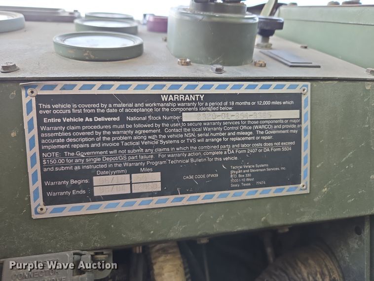 image for item EQ6894 1996 Stevenson  M-1078 brush fire truck