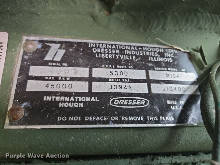 image for item EQ6957 1984 International M10A wheel loader