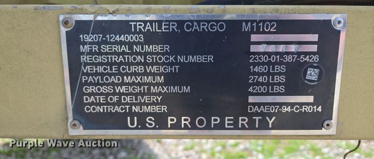 image for item EQ6966 2006 Utility trailer