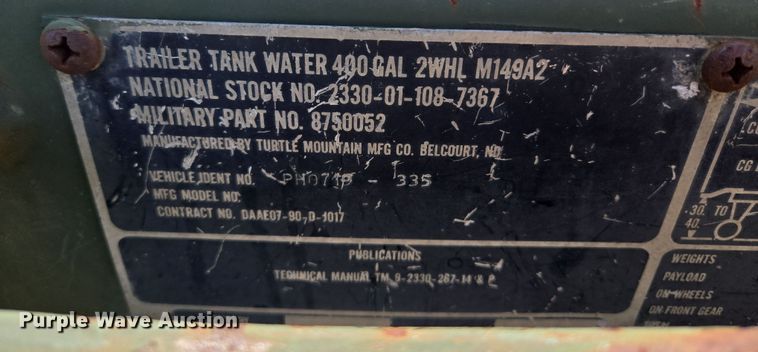 image for item EQ6967 1991 Tank trailer 