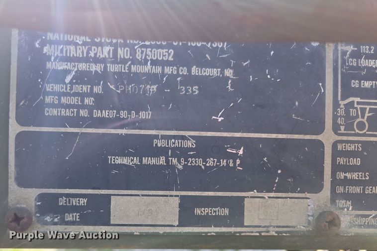 image for item EQ6967 1991 Tank trailer 