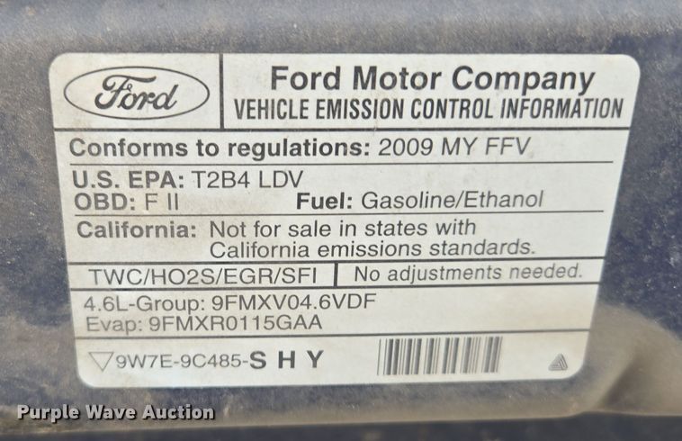 image for item EQ6973 2009 Ford  Crown Victoria Police Interceptor 