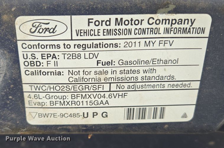 image for item EQ6976 2011 Ford  Crown Victoria Police Interceptor 