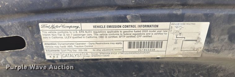 image for item EQ6978 2003 Ford Crown Victoria Police Interceptor 