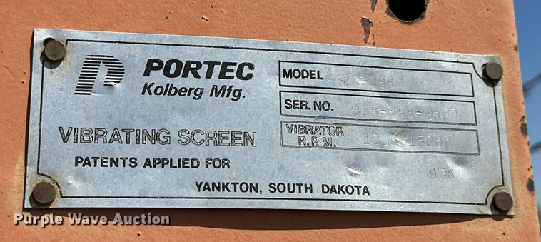 image for item ER8980 Portec Kolberg 2D-488 screening plant