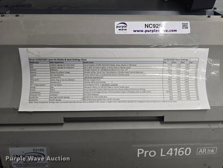 image for item NC9258 Ricoh Pro L4160 wide format printer