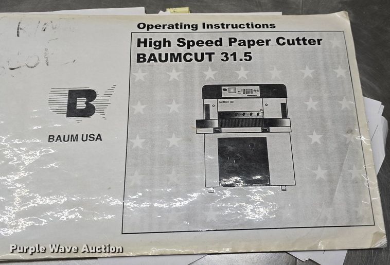 image for item NC9260 2001 Baumcut  31.5 paper cutter