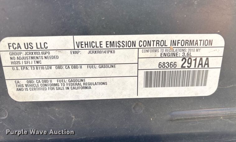 image for item OB9585 2018 Dodge Charger Police 