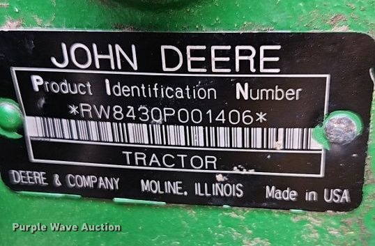 image for item DT7669 2006 John Deere 8430 MFWD tractor