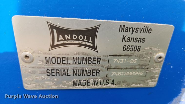 image for item DT7684 Landoll 7431-26 vertical tillage