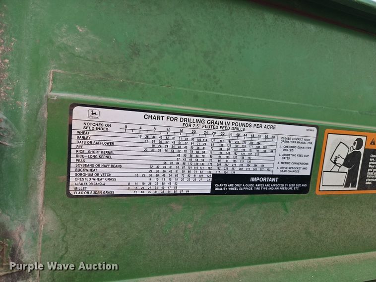 image for item DT7686 John Deere 455 grain drill