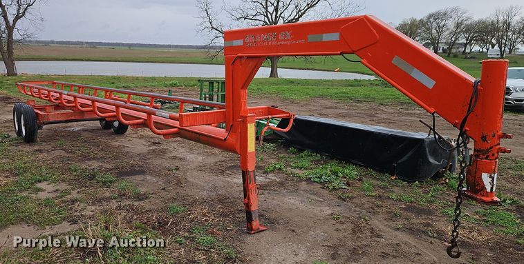image for item DT7721 Orange Ox hay bale trailer