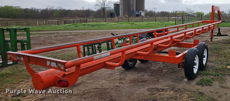 image for item DT7721 Orange Ox hay bale trailer