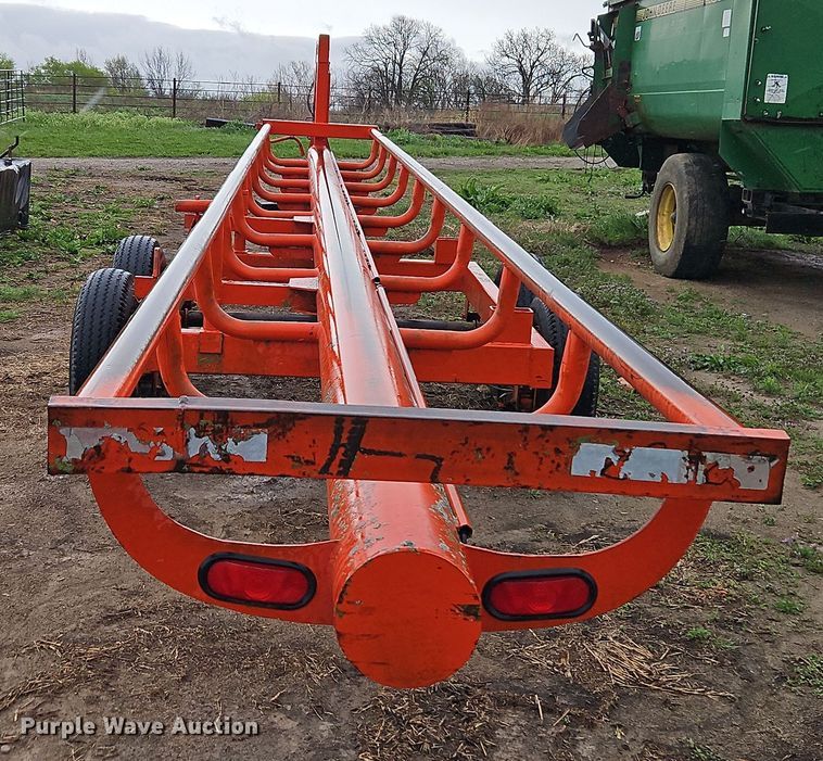 image for item DT7721 Orange Ox hay bale trailer