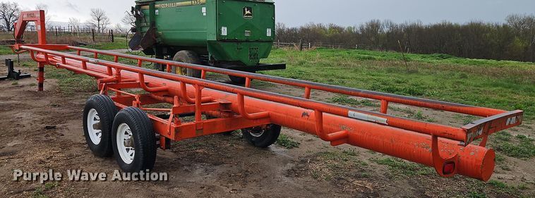image for item DT7721 Orange Ox hay bale trailer