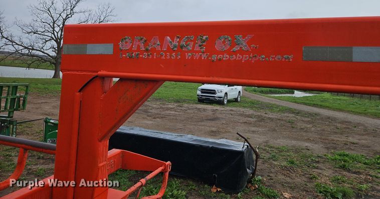 image for item DT7721 Orange Ox hay bale trailer