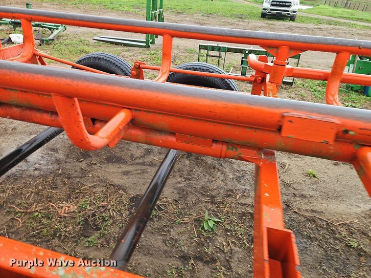 image for item DT7721 Orange Ox hay bale trailer