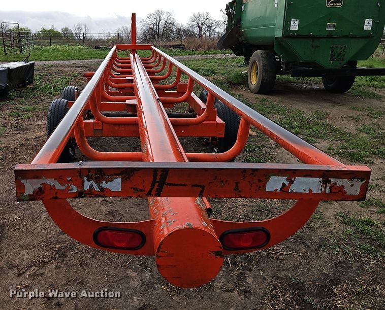 image for item DT7721 Orange Ox hay bale trailer