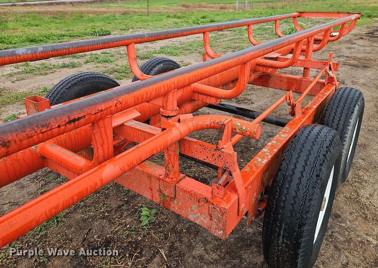 image for item DT7721 Orange Ox hay bale trailer
