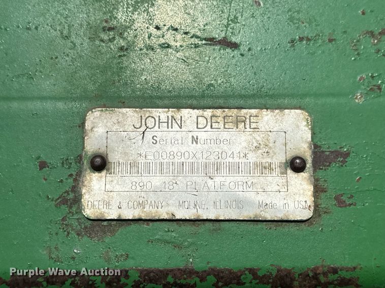 image for item DV1870 1998 John Deere 4890 swather / windrower