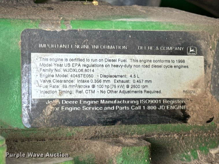 image for item DV1870 1998 John Deere 4890 swather / windrower