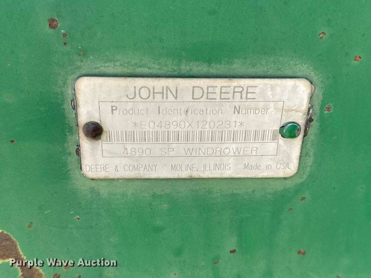 image for item DV1870 1998 John Deere 4890 swather / windrower