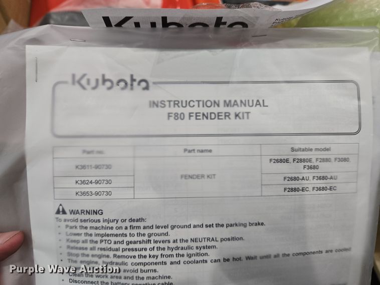 image for item DW8534 (2) Kubota F80 fender kits