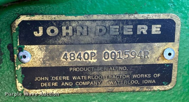 image for item EG6168 1978 John Deere 4840 tractor