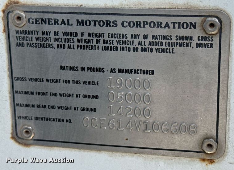 image for item EG6172 1974 Chevrolet C60 grain truck