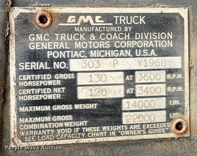 image for item EG6186 1955 GMC grain truck