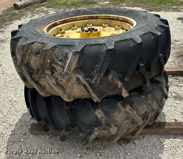 image for item EJ3585 (2) 18.4-34 Samson wheels and tires