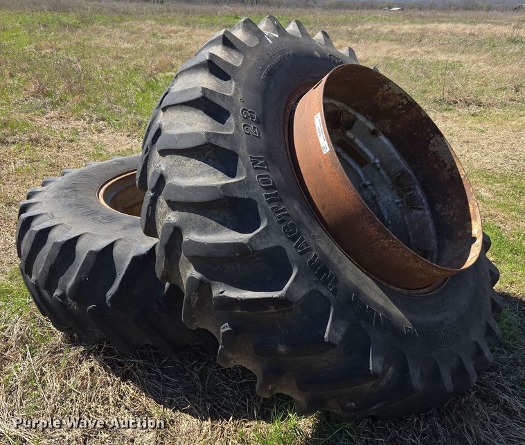 image for item EJ8346 (2) Firestone 18.4R34 tires