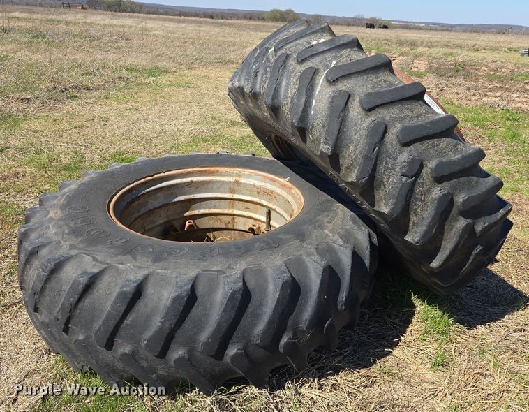 image for item EJ8346 (2) Firestone 18.4R34 tires