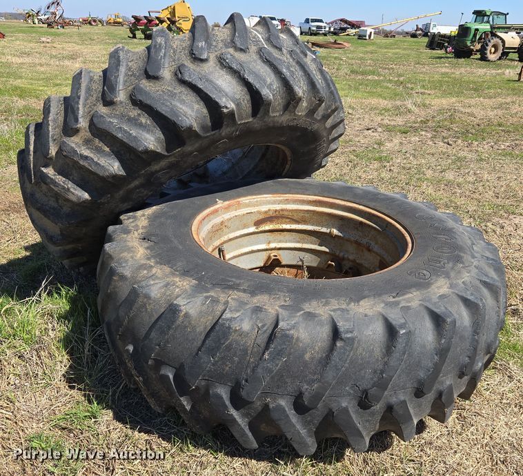 image for item EJ8346 (2) Firestone 18.4R34 tires