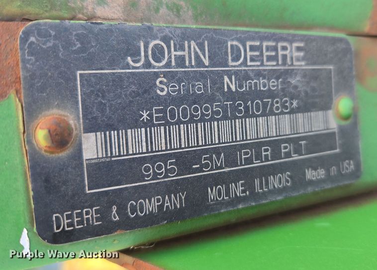image for item EJ8384 John Deere 995 windrower head