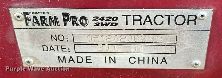 image for item EJ8429 2005 Farm Pro 2420 tractor