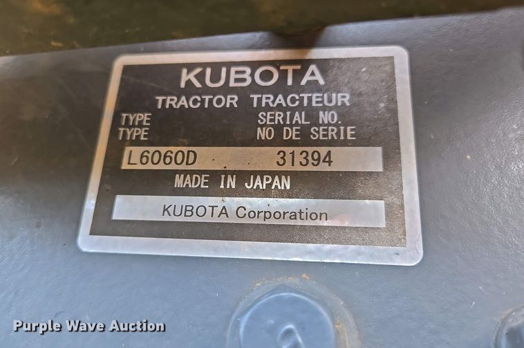 image for item EL1991 2013 Kubota L6060D MFWD tractor