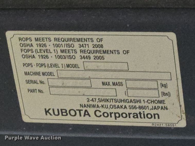 image for item EM6015 2014 Kubota R520S wheel loader