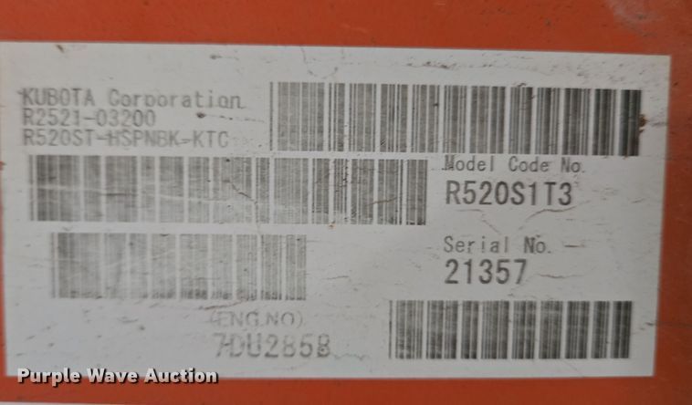 image for item EM6015 2014 Kubota R520S wheel loader