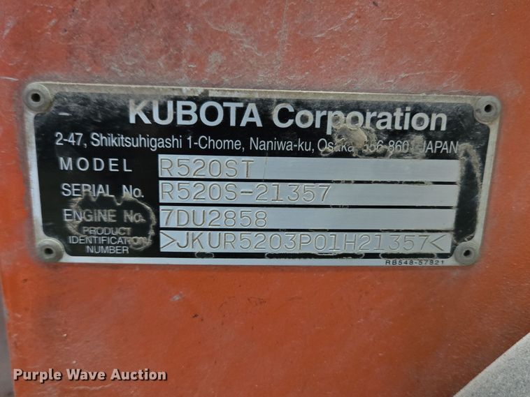 image for item EM6015 2014 Kubota R520S wheel loader