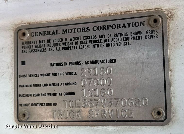 image for item EQ1257 1977 GMC 6500 Grain truck