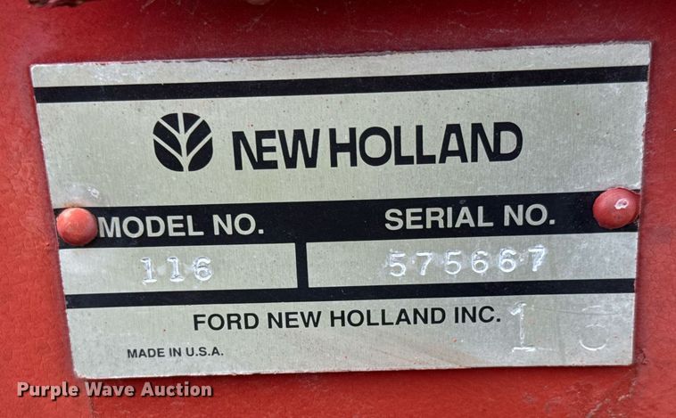 image for item EQ1282 1994 New Holland 116 swather / windrower