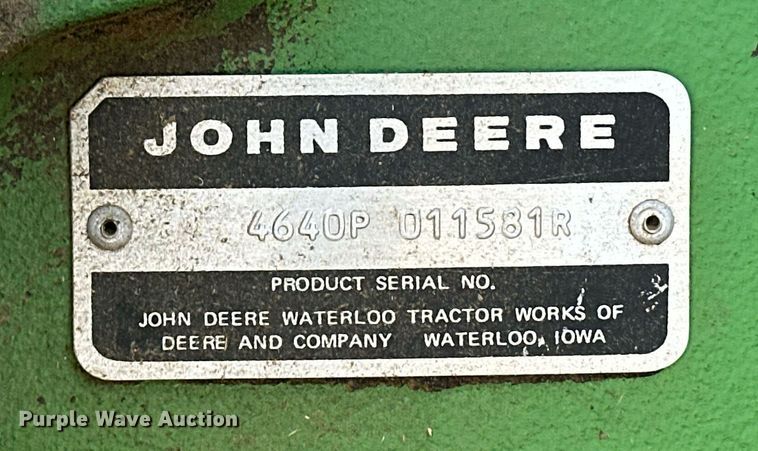 image for item EQ4525 1979 John Deere 4640 tractor