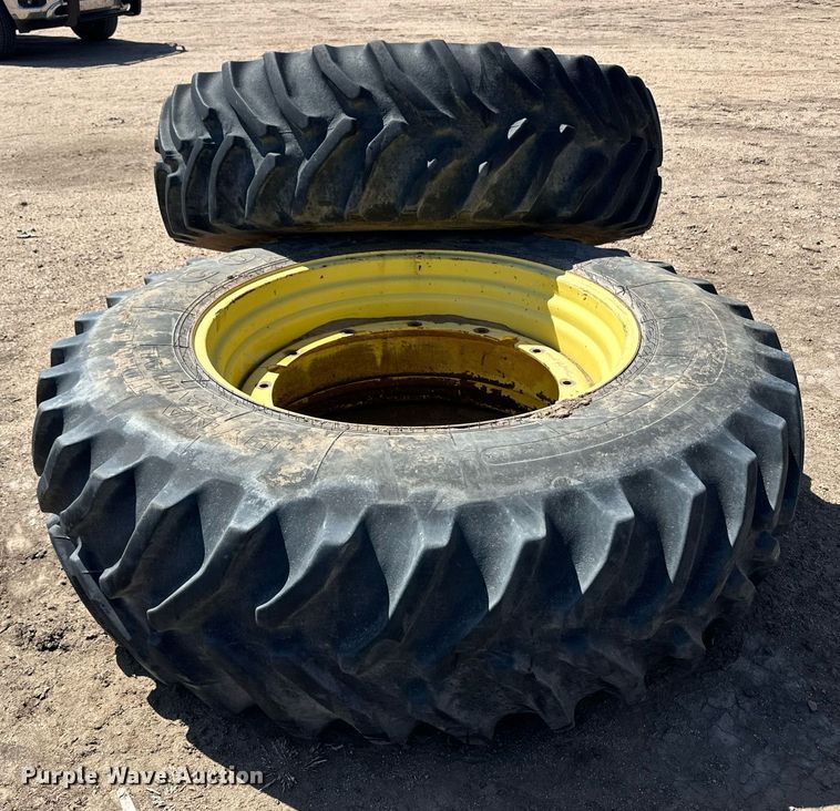 image for item EQ4560 (2) 520/85R42 tires and wheels