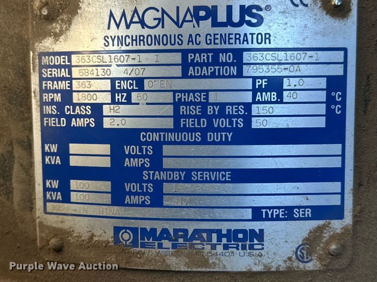 image for item EQ4565 Stateline SP100 generator