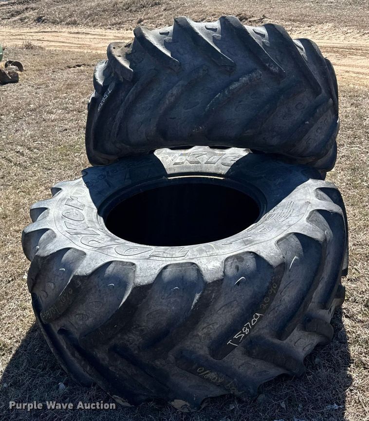 image for item NN9756 (2) 600/65R28 Topper Kleber tires