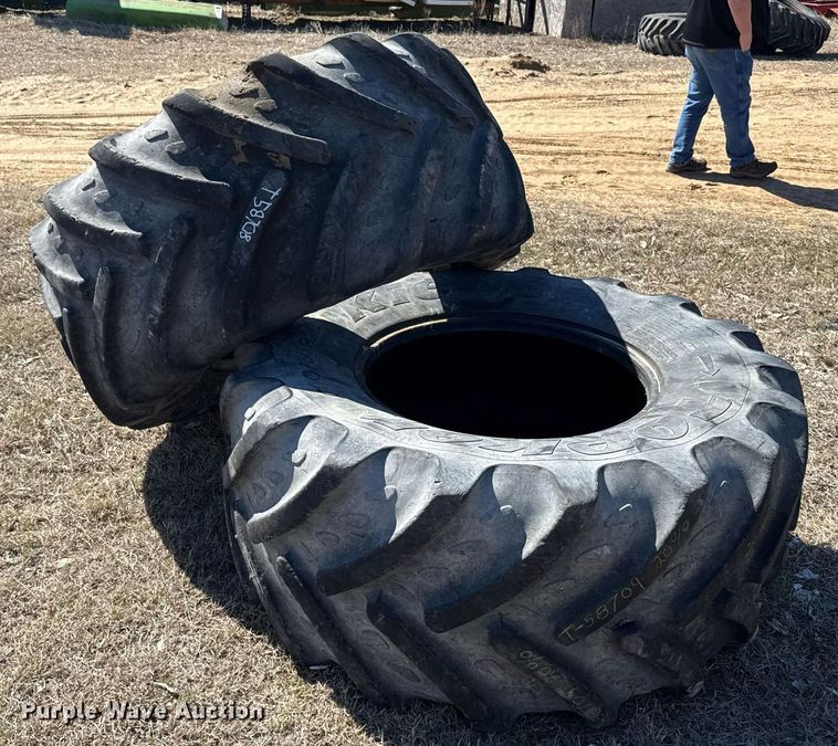 image for item NN9756 (2) 600/65R28 Topper Kleber tires