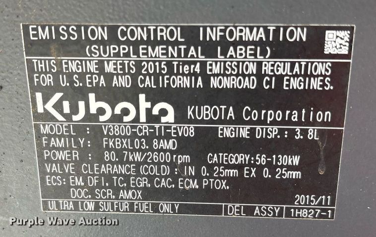 image for item OB9547 2015 Kubota M5-111D MFWD tractor