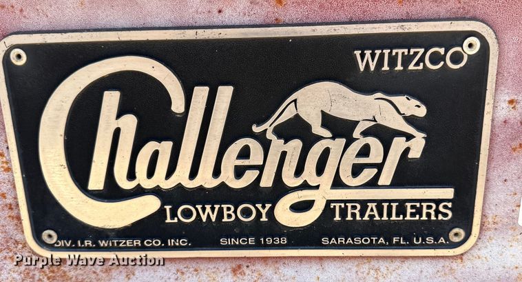 image for item DK6734 1996 Witzco Challenger RG-35 lowboy equipment trailer